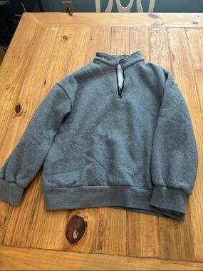 Men's Zip-Neck Pullover Sweater - Gray